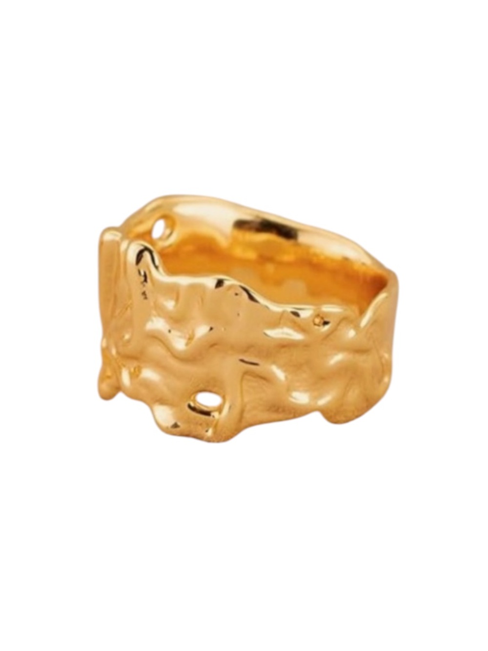 Gold Hammered Ring